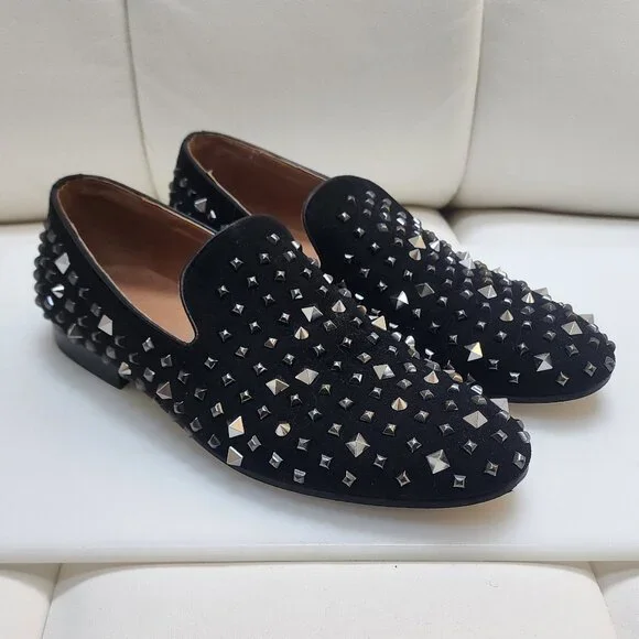 SAKS FIFTH AVENUE Men's Studded Dress Shoes - Size 9.5 - Picture 1 of 8